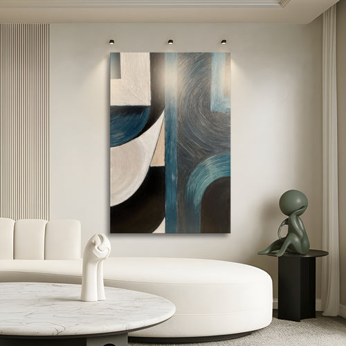 Midnight Current Abstract Wall Art