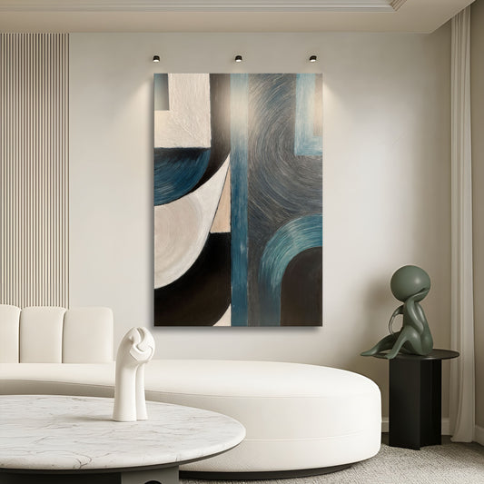 Midnight Current Abstract Wall Art