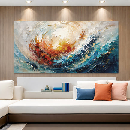 Radiant Ocean Vortex Wall Art