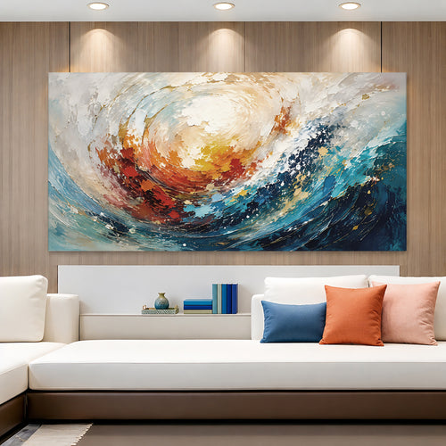 Radiant Ocean Vortex Wall Art