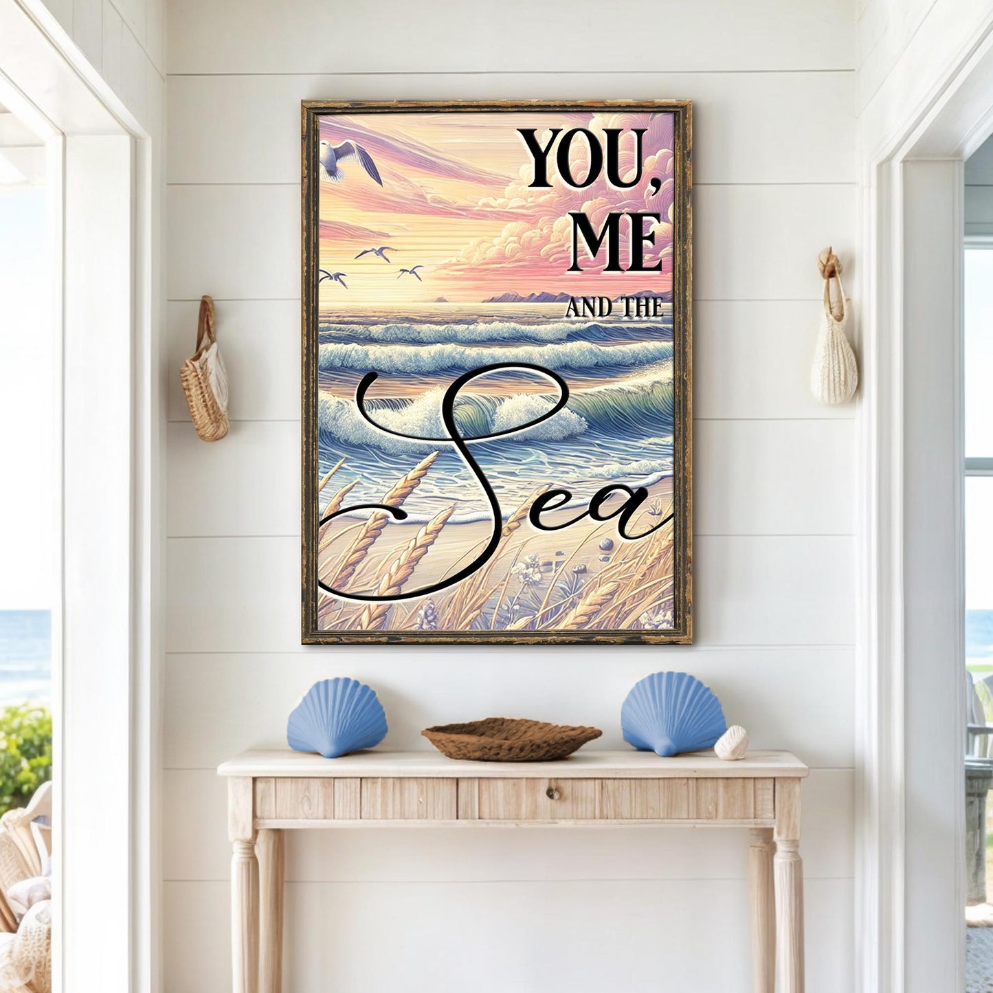 You Me and the Sea Coastal Sign