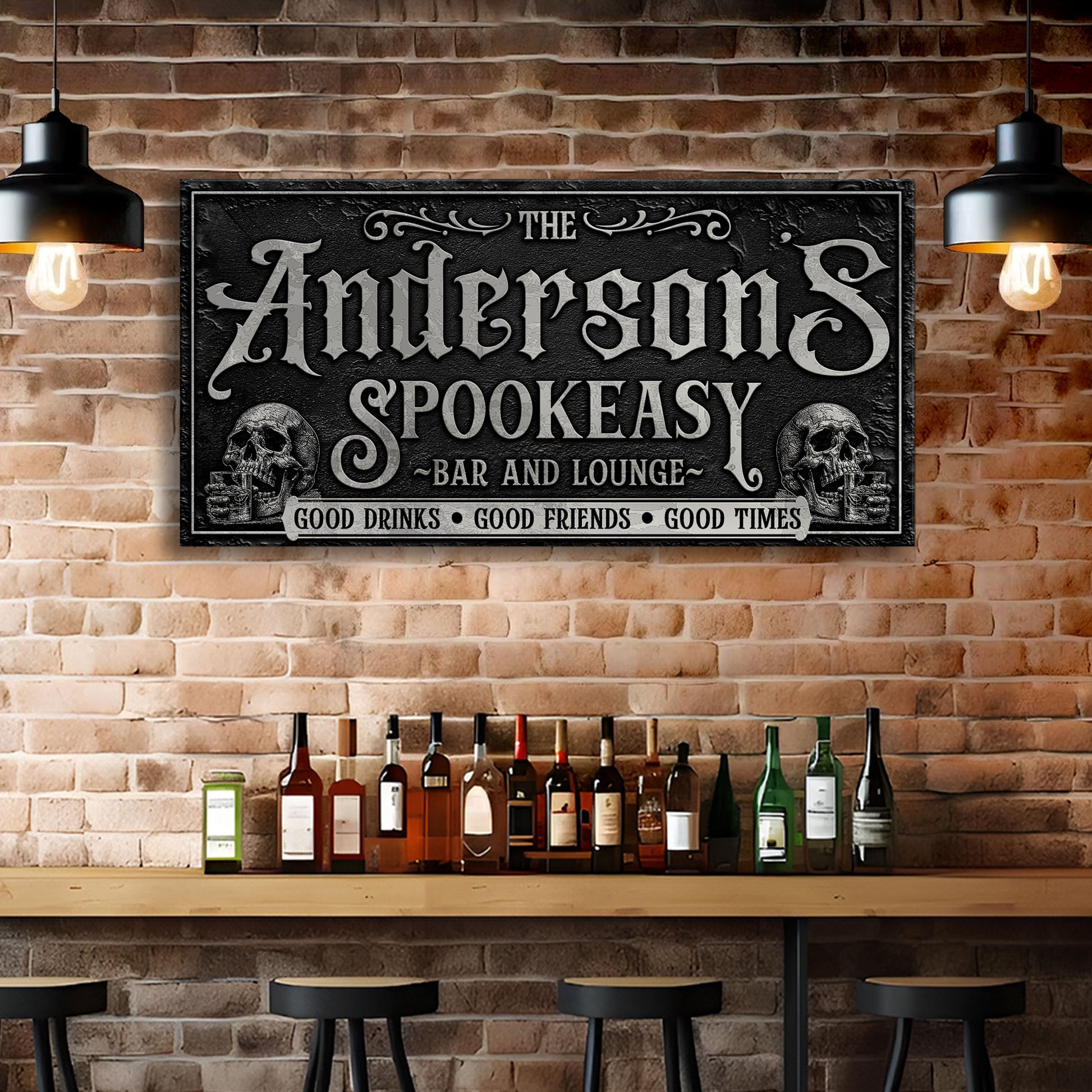 Personalized Spookeasy Bar Sign II  - Image by Tailored Canvases