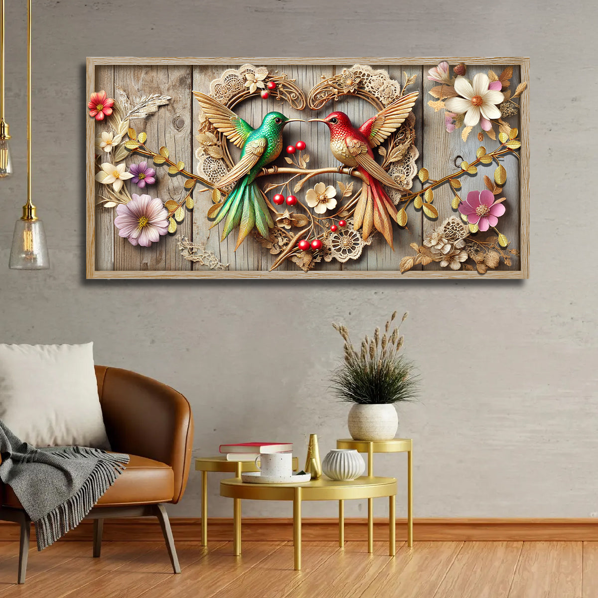 3D Hummingbirds Wall Art VII