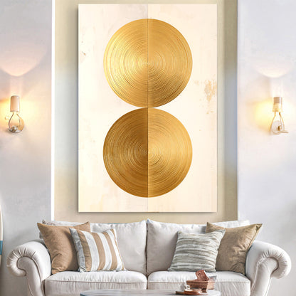 Golden Circle Abstract Wall Art