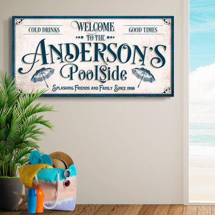 Personalized Poolside Party Sign II  - Image by Tailored Canvases