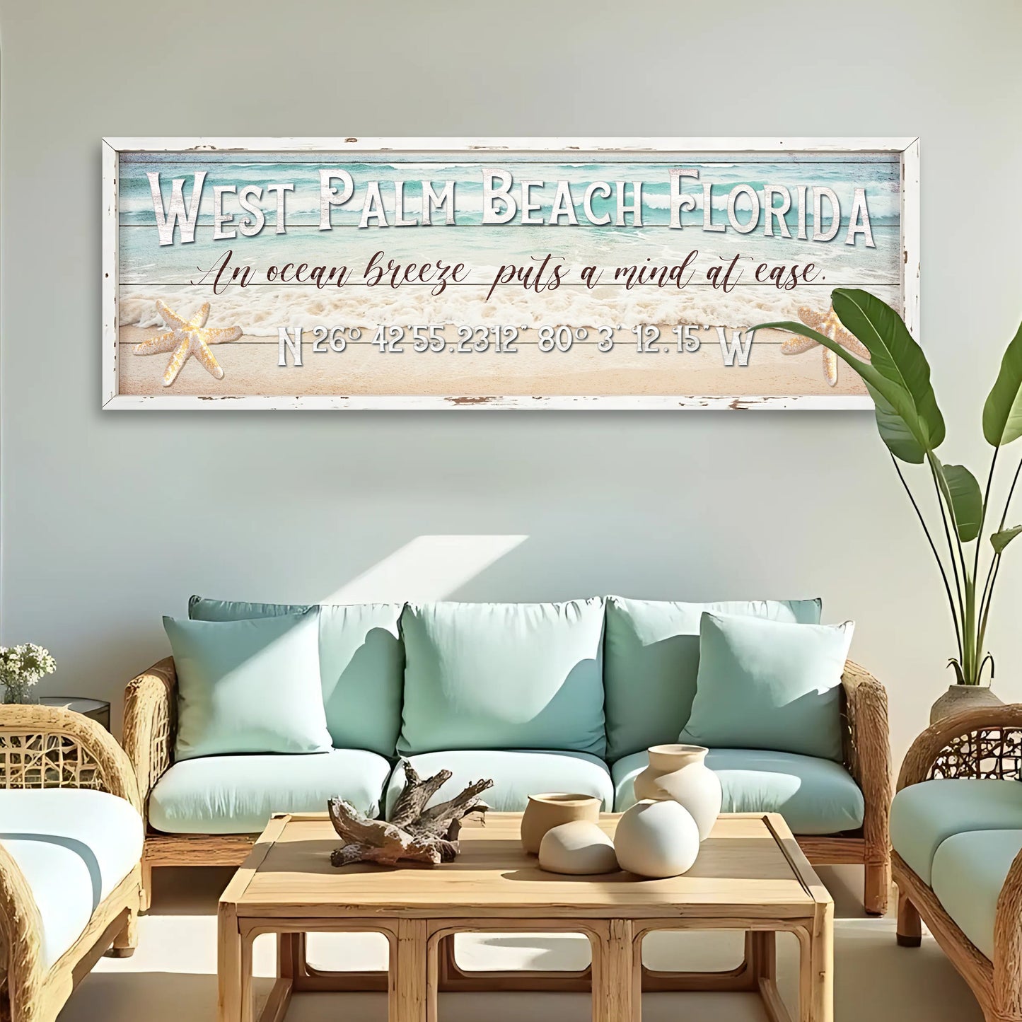 Personalized Beach House Coastal Sign