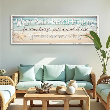 Personalized Beach House Coastal Sign