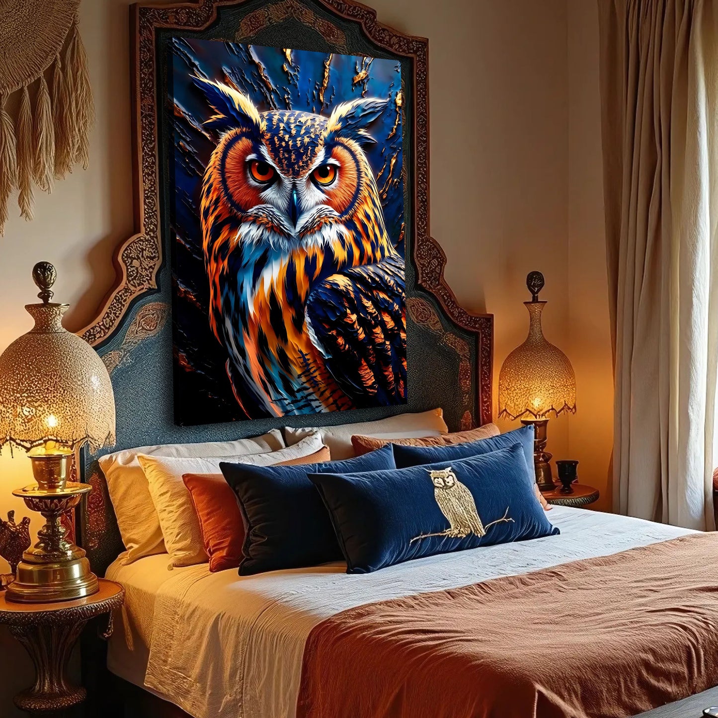 Abstract Owl Wall Art