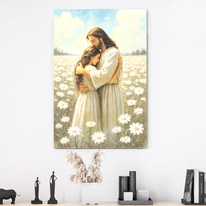 Divine Embrace of Grace Faith Wall Art