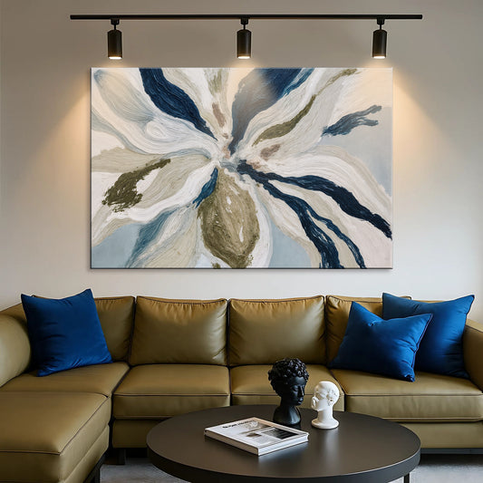 Modern Floral Swirls Wall Art