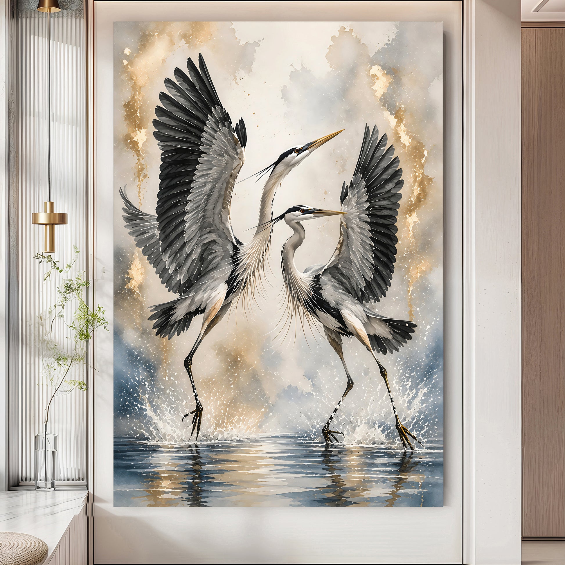 Dancing Herons