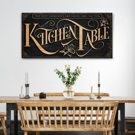 Kitchen Table Sign  - Image by Tailored Canvases