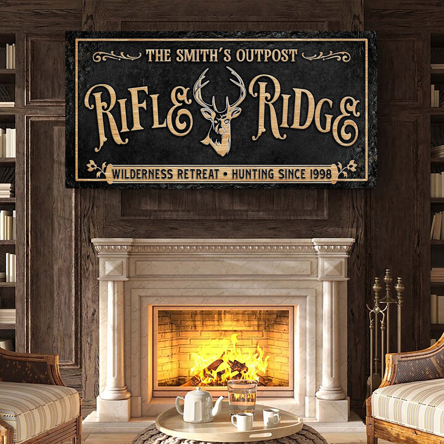 Personalized Rifle Ridge Family Sign