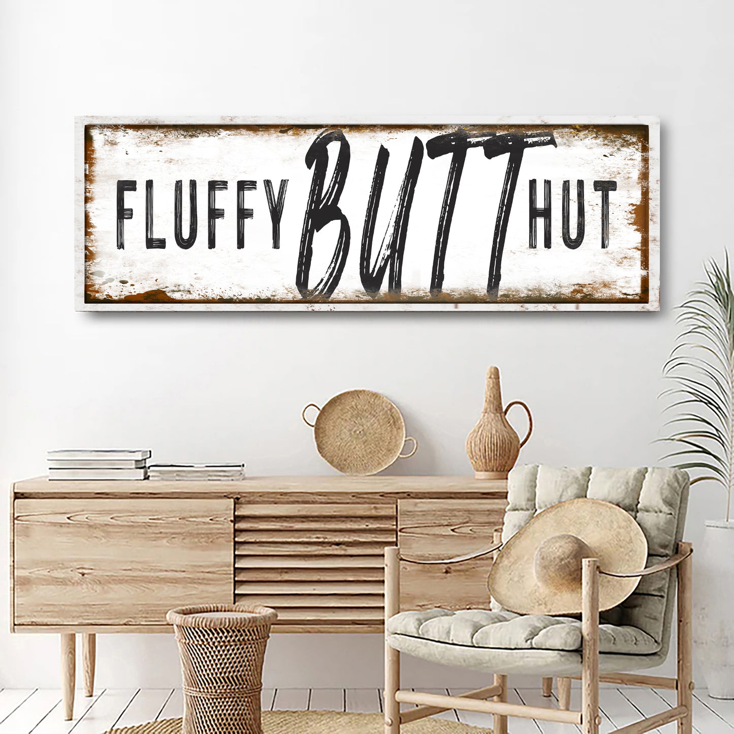 Fluffy Butt Hut Chicken Coop Sign