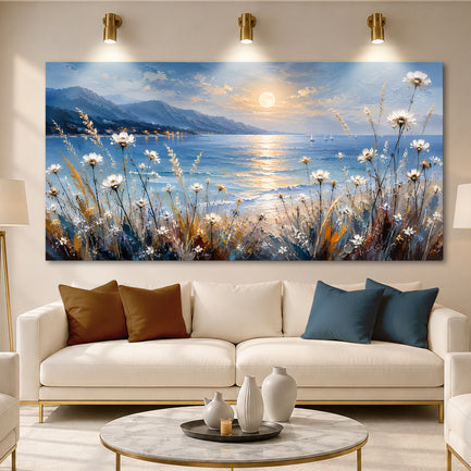 Moonlit Coastal Meadow