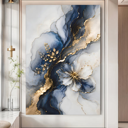 Midnight Elegance Bloom Wall Art