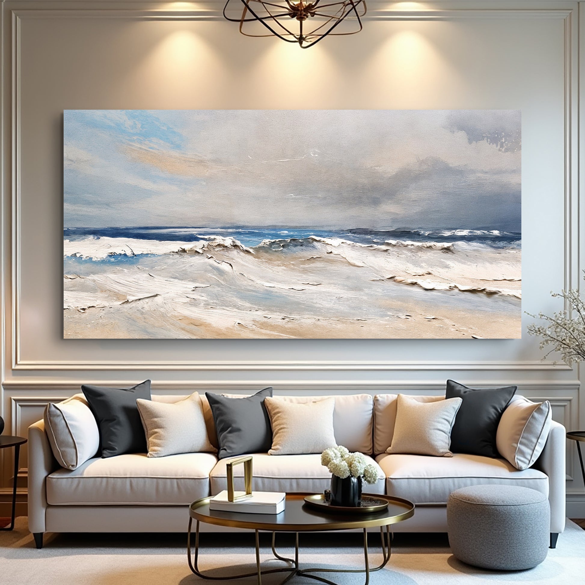 Serene Ocean Wave Coastal Wall Art IX