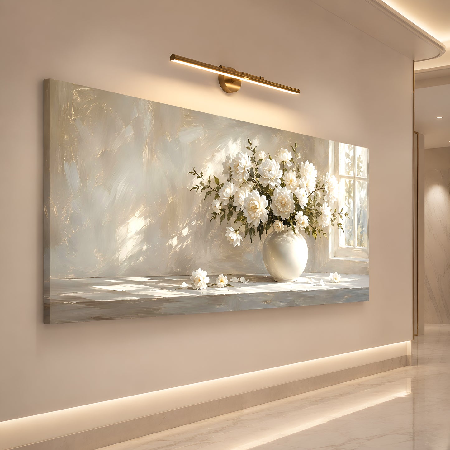 Morning Peonies by the Window Wall Art