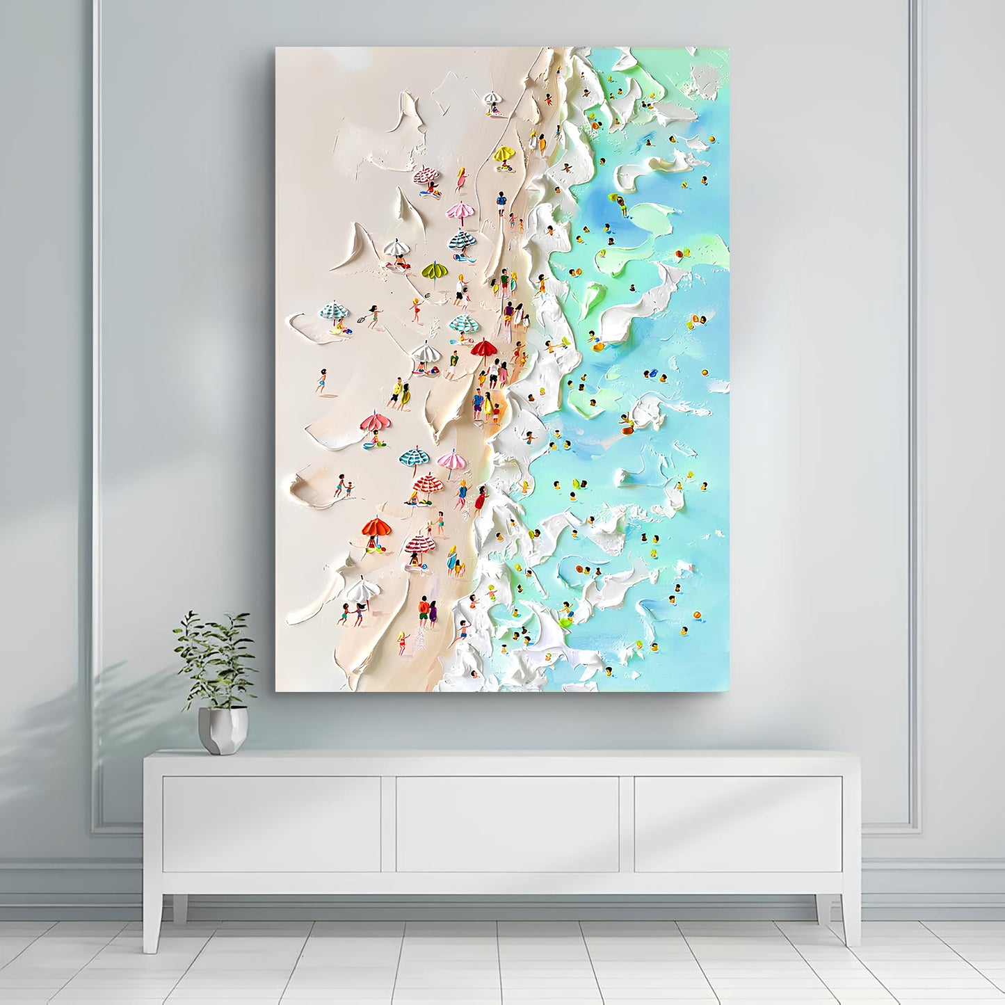 Beachfront Painting Coastal Wall Art