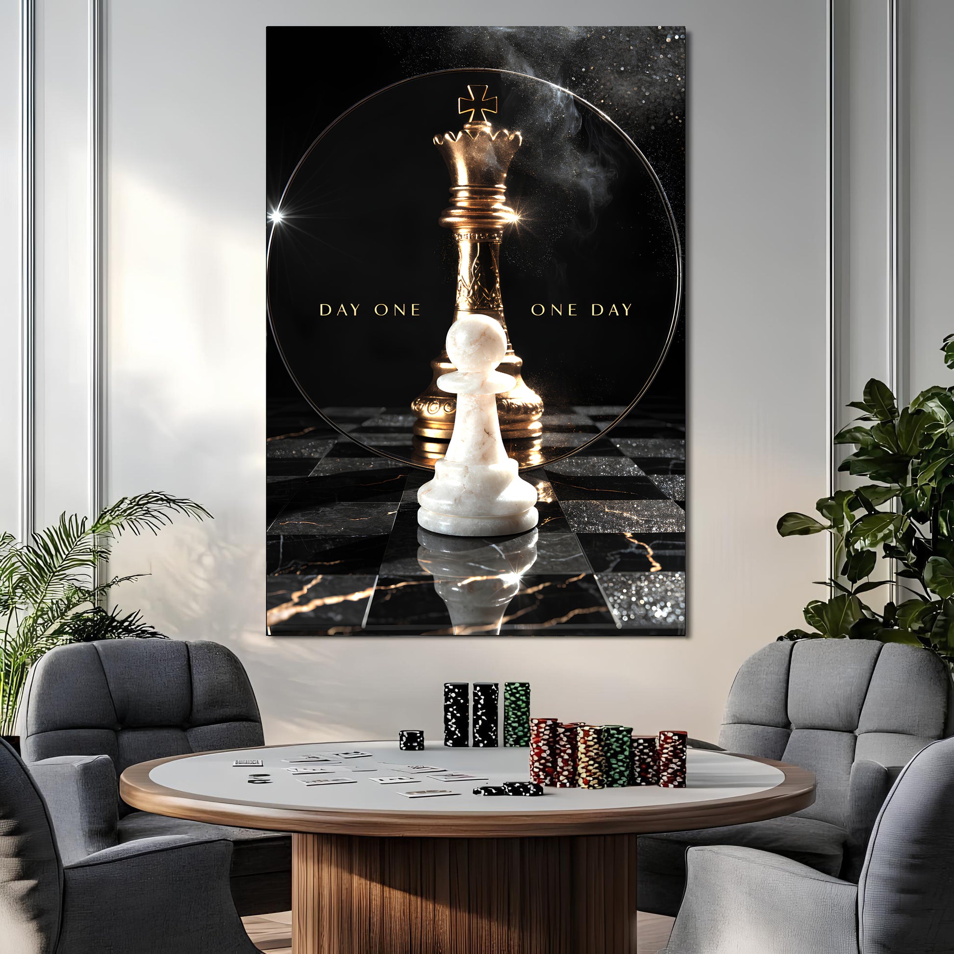 Day One, One Day Motivational Wall Sign