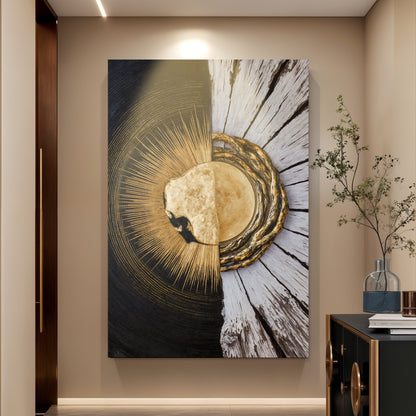 Metallic Gold Sunburst Wall Art