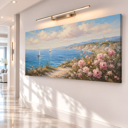 Blush Coast Sail Escape Wall Art