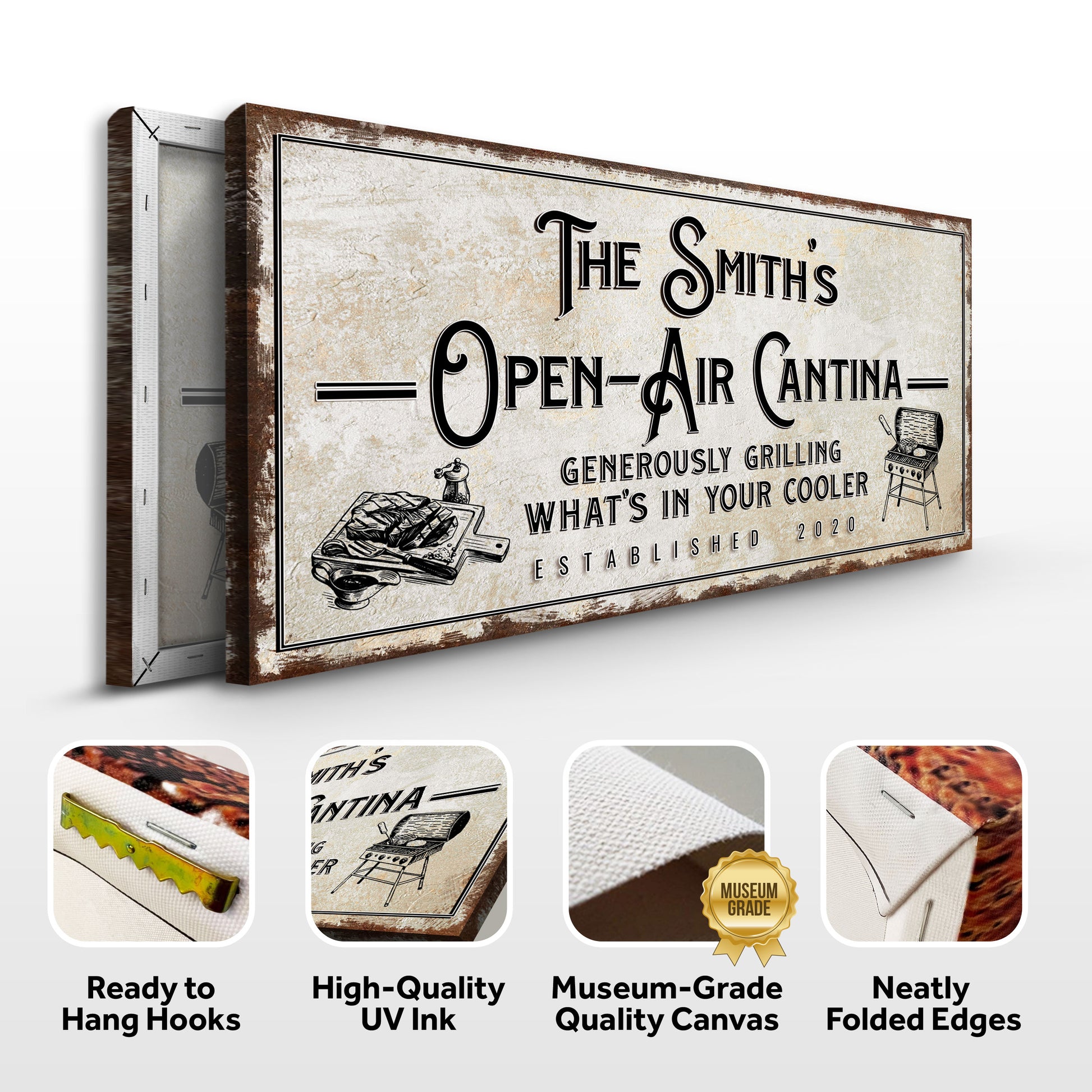 Family Open Air Cantina Sign Specs - Image by Tailored Canvases