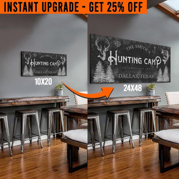 Upgrade Your 20x10 Inches 'Fishing And Hunting' (Style 2) Canvas To 48x24 Inches