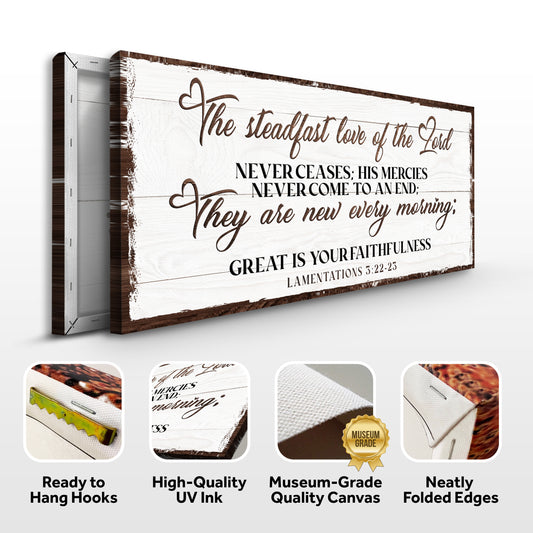 The Steadfast Love Of The Lord Lamentations 3:22-23 Faith Sign III