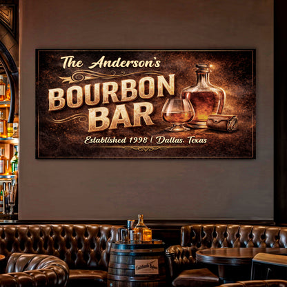 Personalized Bourbon Bar Wall Sign