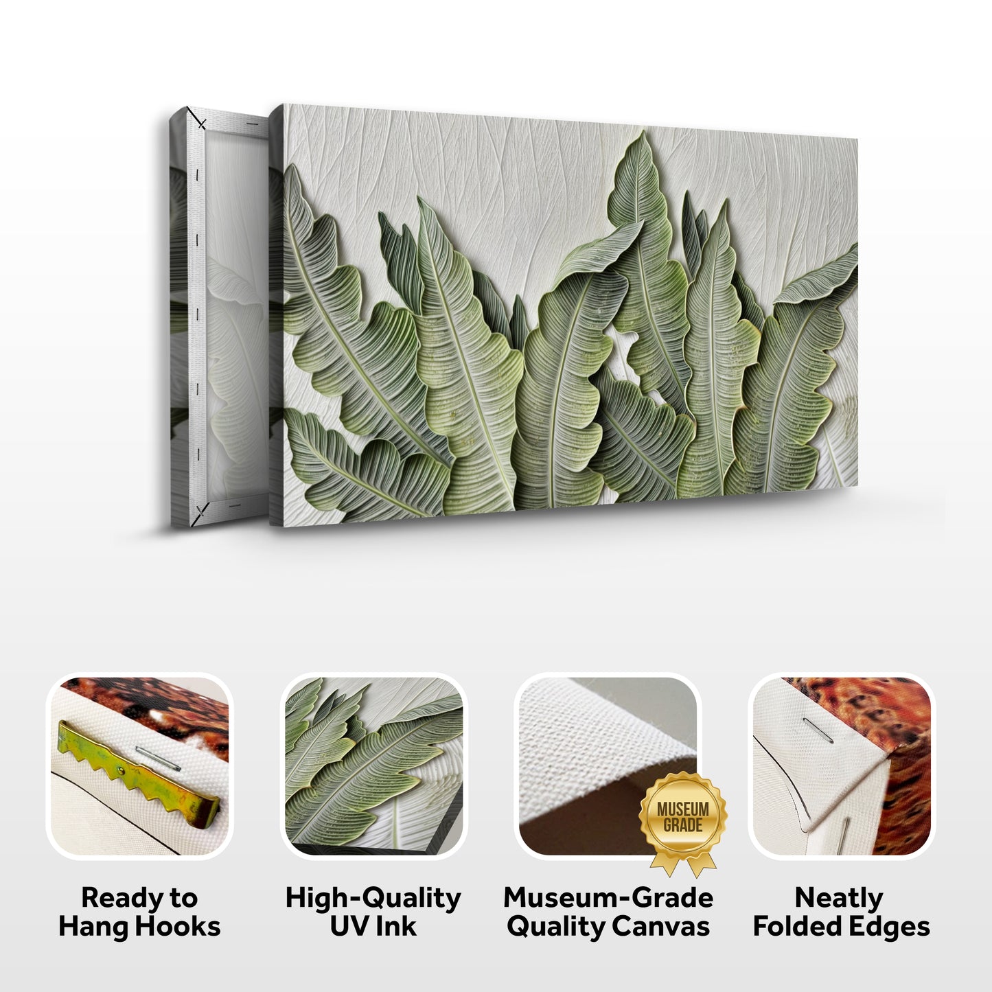 Modern Serene Leaves Wall Art