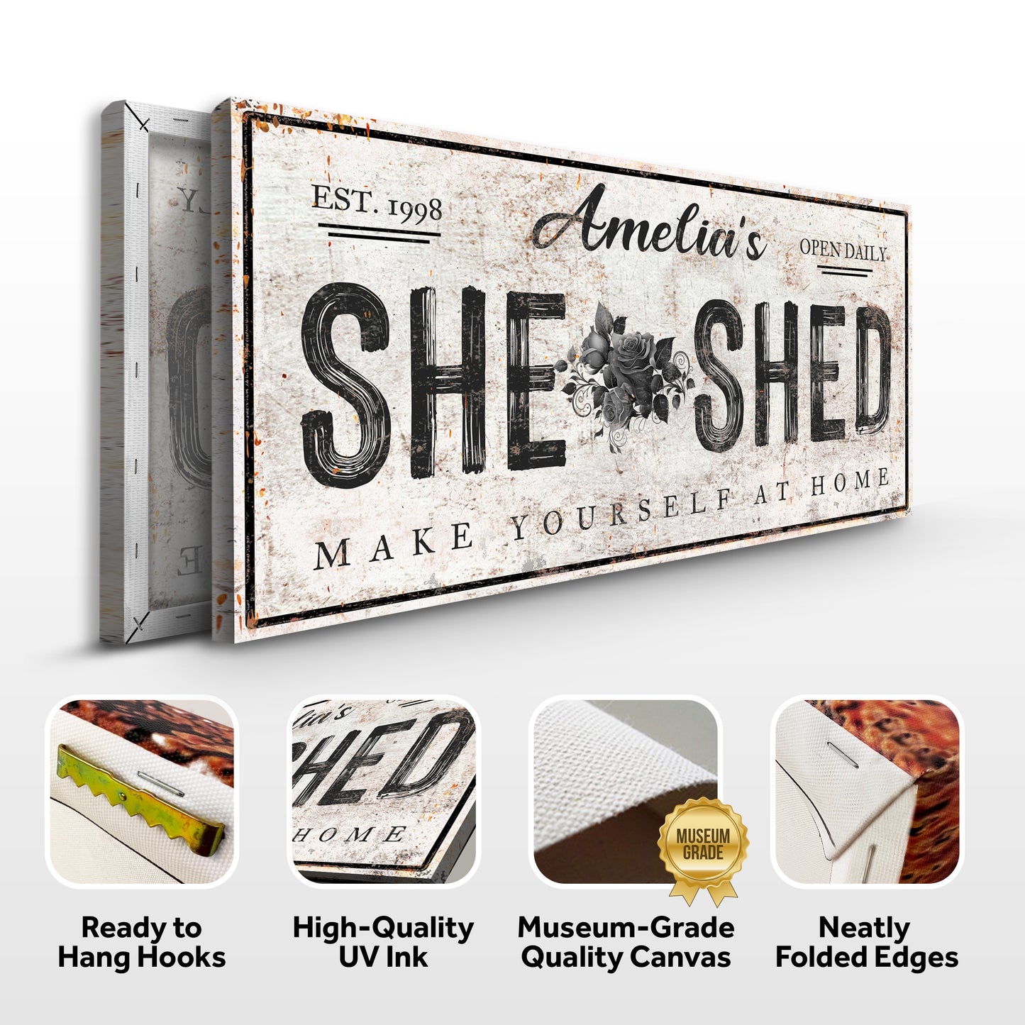 Personalized She Shed Sign XVII