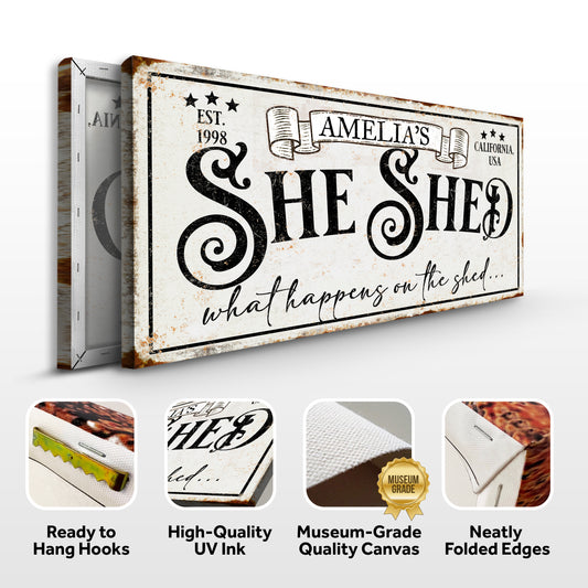 Personalized She Shed Sign IV