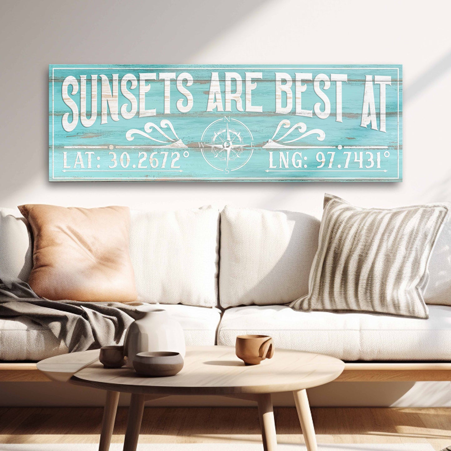 Sunsets Are Best At Coordinates Sign III