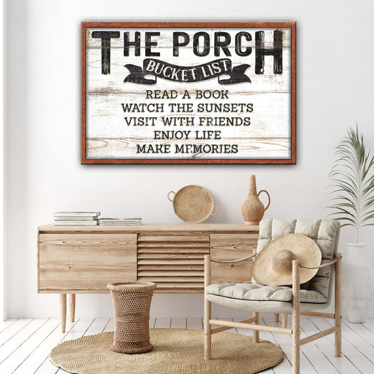 The Porch Bucket Sign