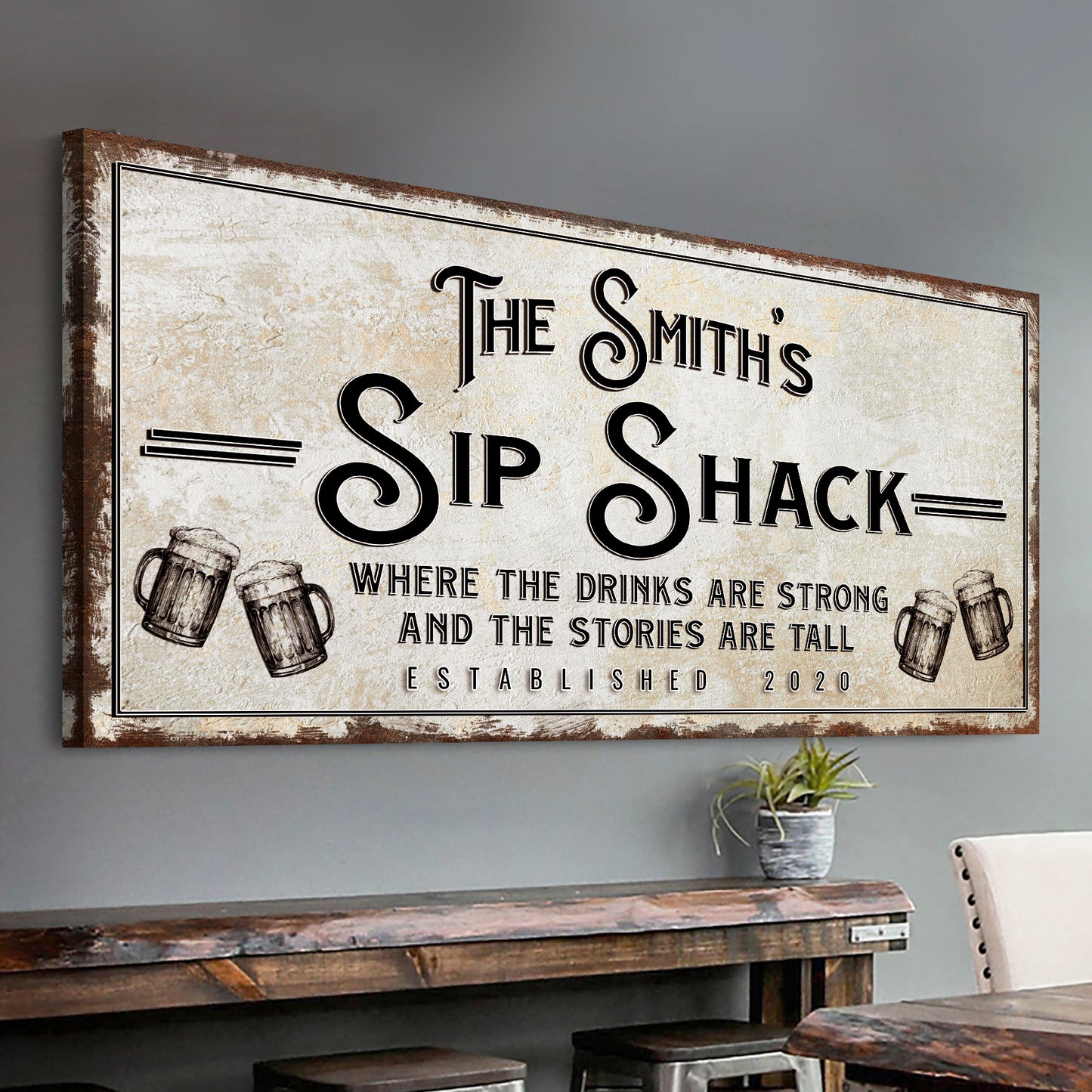 Family Sip Shack Bar Sign