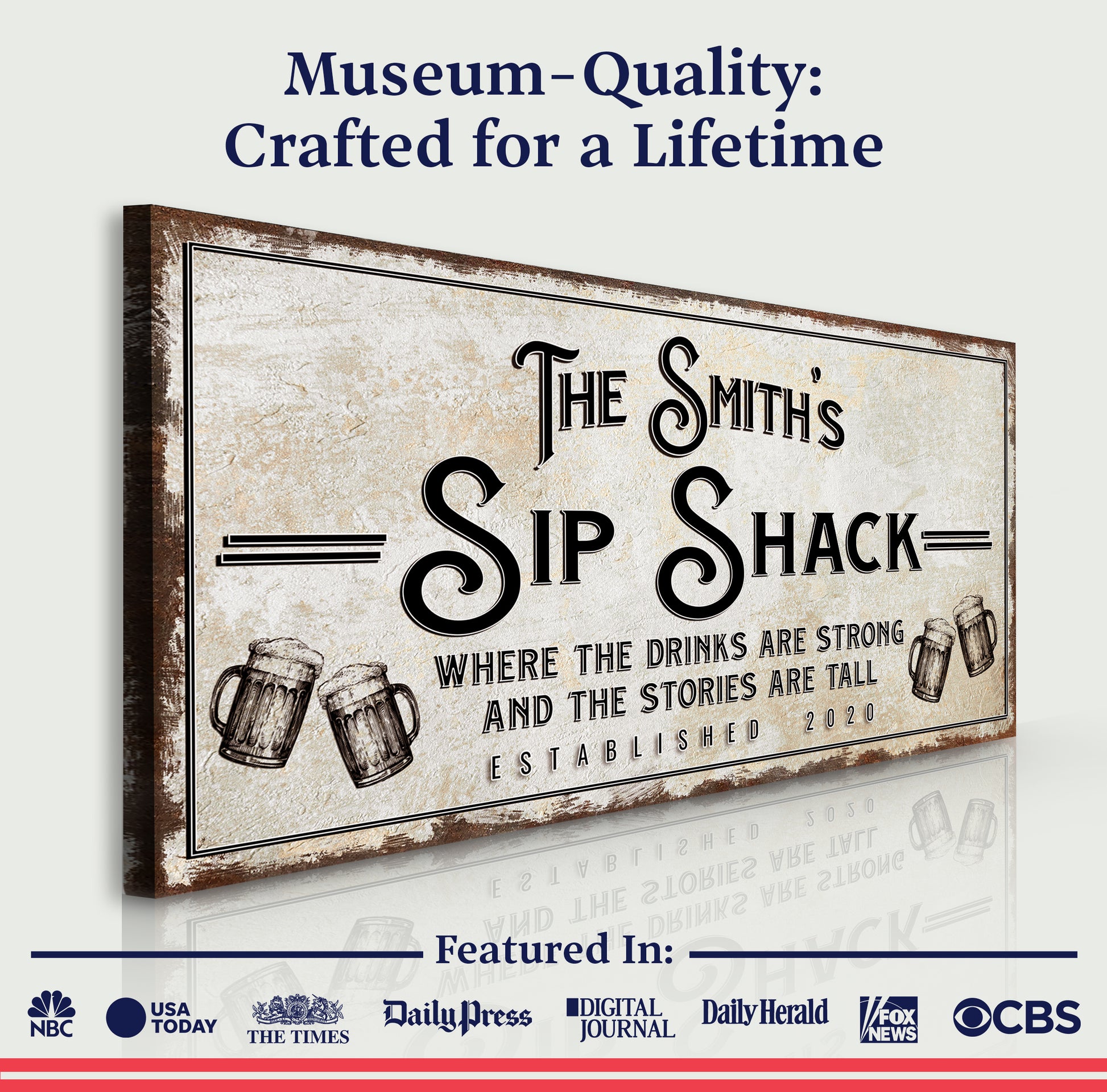 Family Sip Shack Bar Sign Specs - Image by Tailored Canvases