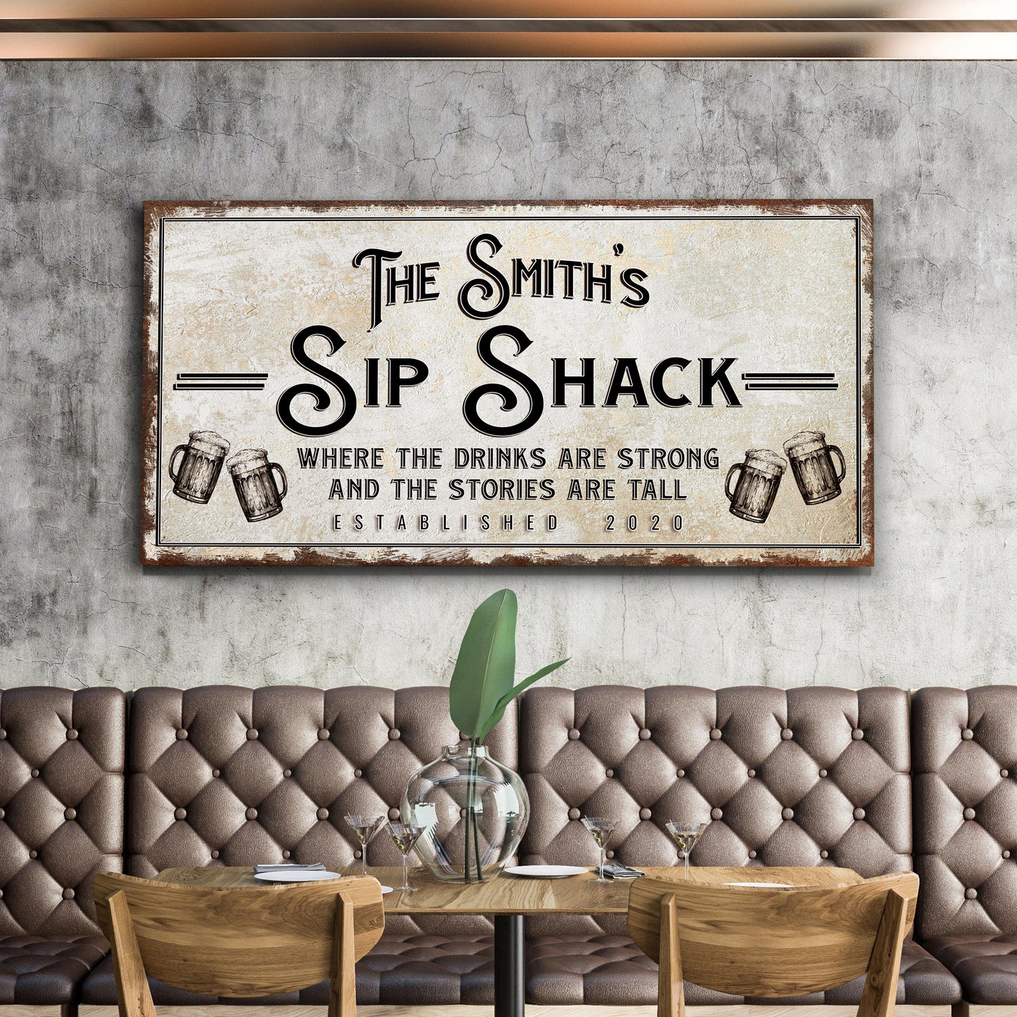Family Sip Shack Bar Sign