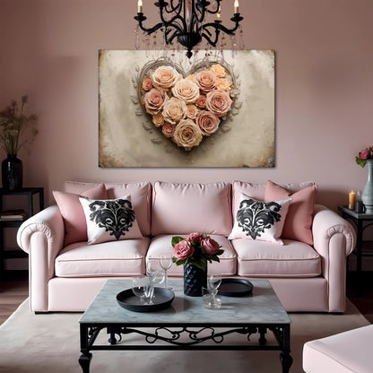 3D Floral Heart Wall Art III