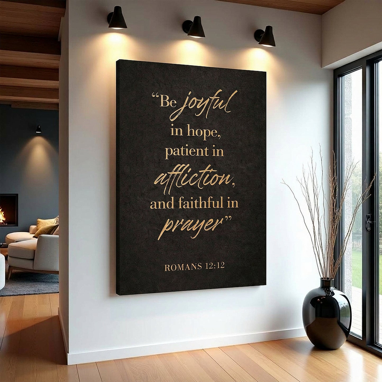 Be Joyful In Hope - Romans 12:12 Faith Sign