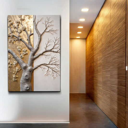 Tree American Basswood Impasto Wall Art