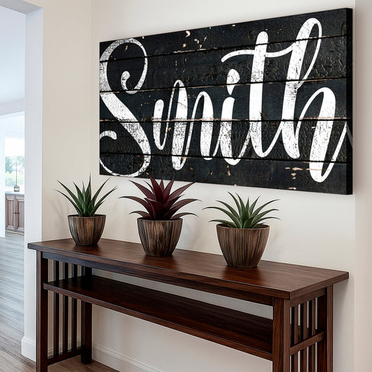 Personalized Family Last Name Wall Sign II