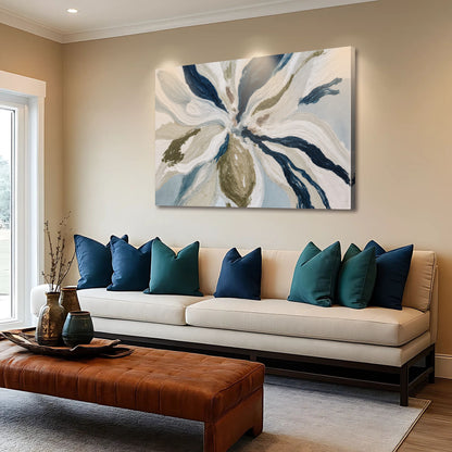 Modern Floral Swirls Wall Art