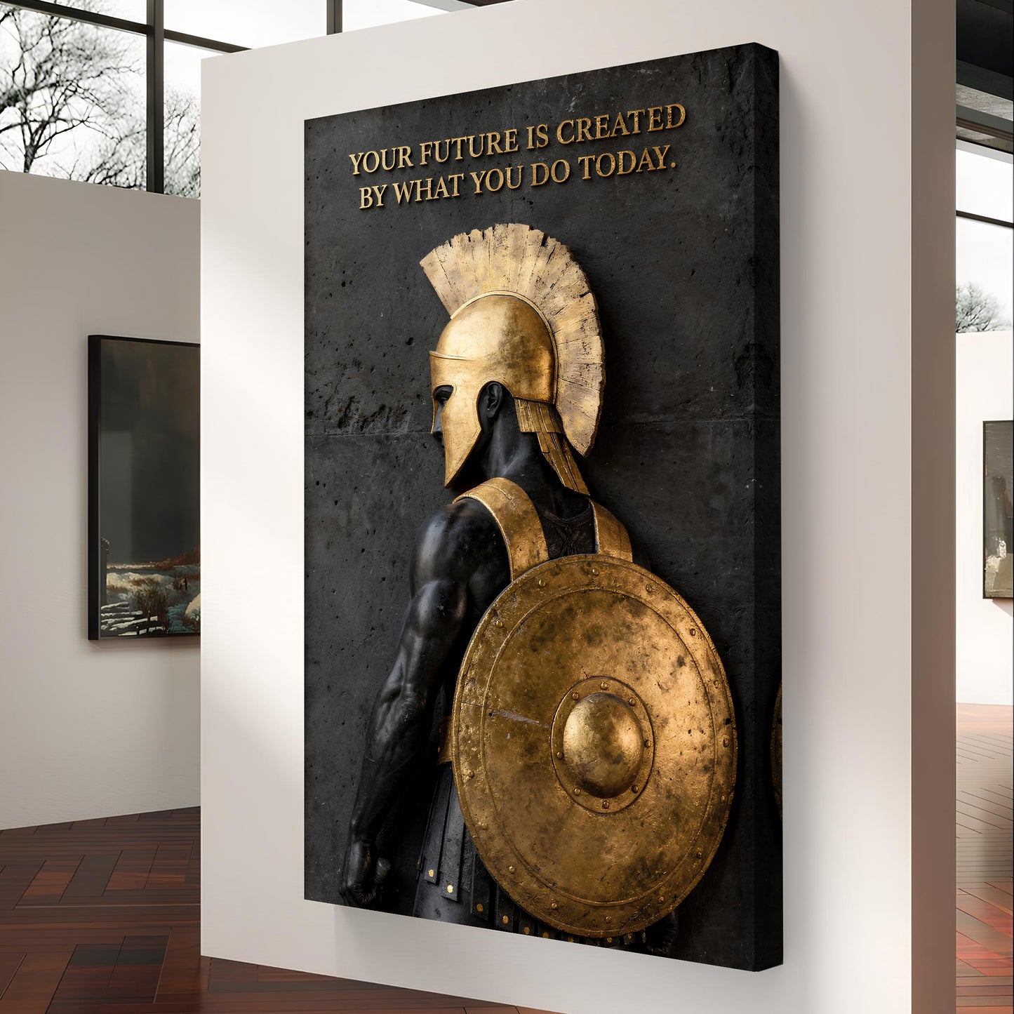 Spartan Warrior Motivational Future Quote Poster Wall Art Sign