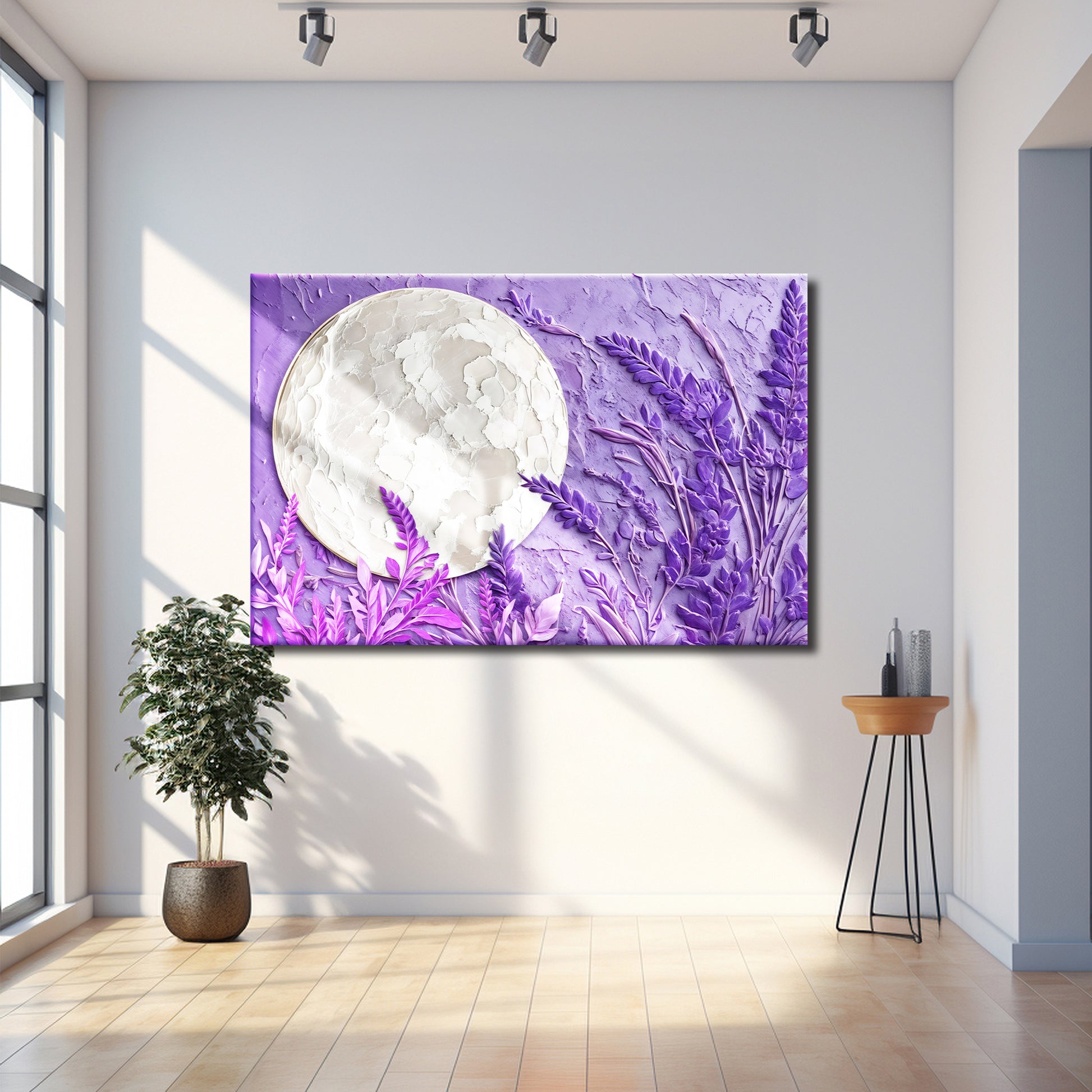 3D Lavander Moon Wall Art