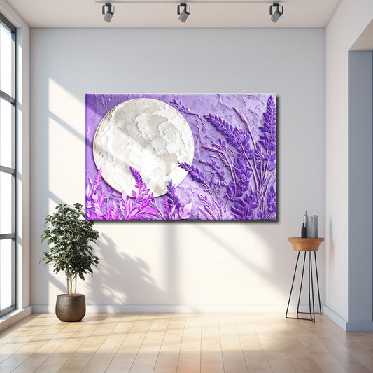 3D Lavander Moon Wall Art