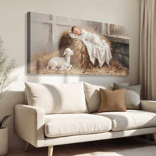 Peaceful Nativity Christmas Wall Art