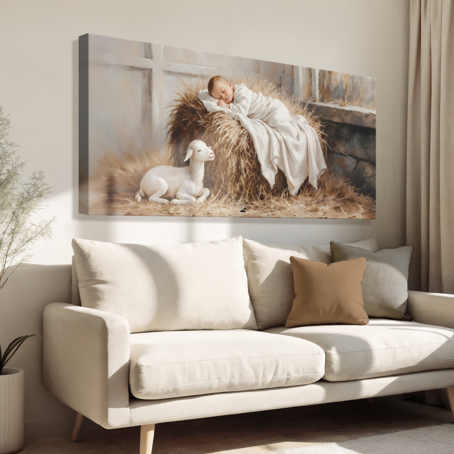 Peaceful Nativity Christmas Wall Art