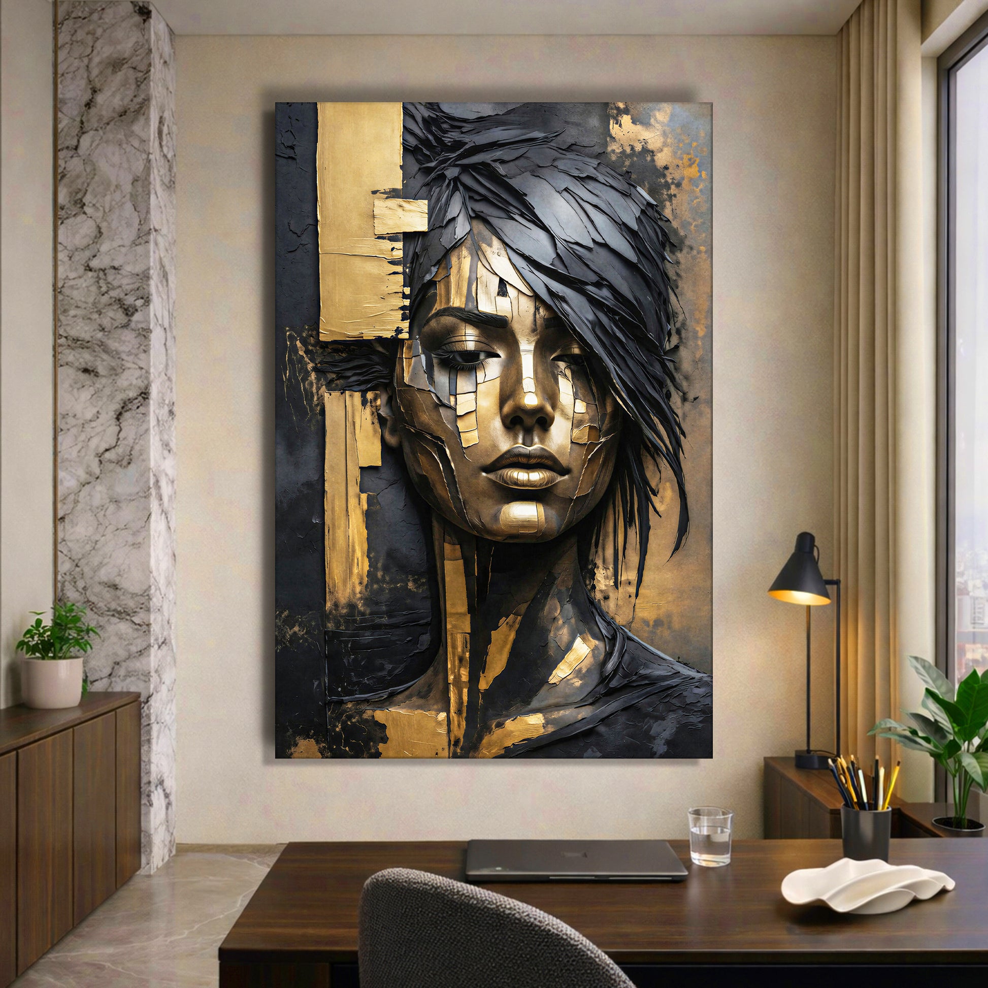 Abstract Sculpted Portrait