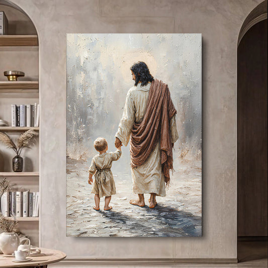 Jesus With Boy Faith Wall Art